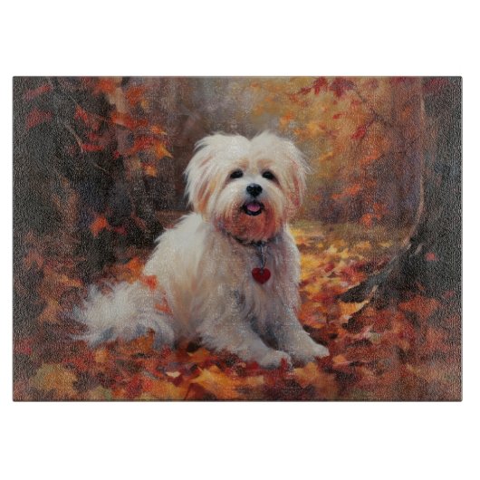 Malti Tzu in de herfst laat Herfst inspireren Snijplank (Voorkant)