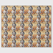 Malti Tzu in de herfst verlaat Thanksgiving kunst Cadeaupapier (Vlak)