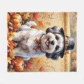 Malti Tzu in de herfst verlaat Thanksgiving kunst Fleece Deken (Voorkant (Horizontaal))