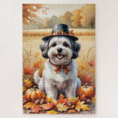 Malti Tzu in de herfst verlaat Thanksgiving kunst Legpuzzel (Verticaal)