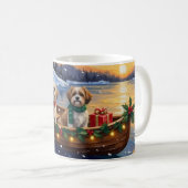Malti Tzu Kerstboot Vakantie Koffiemok (Voorkant rechts)