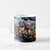 Malti Tzu Kerstboot Vakantie Koffiemok (Voorkant links)