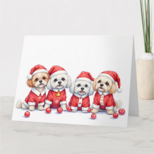 Malti Tzu Kerstjurk Kerstman Hoed Kaart