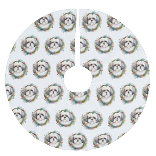 Malti Tzu Kerstkrans feestelijke pup Kerstboom Rok (Voorkant)