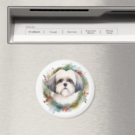 Malti Tzu Kerstkrans feestelijke pup Magneet (Insitu (Vaatwasser))