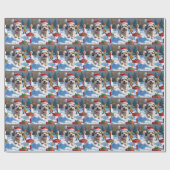 Malti Tzu loopt in de sneeuw met kerst Pet Cadeaupapier (Vlak)