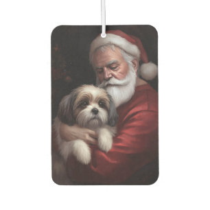 Malti Tzu met kerstman Feestelijke kerst Luchtverfrisser