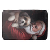 Malti Tzu met Kerstman Feestelijke Kerstmis Badmat (Voorkant)