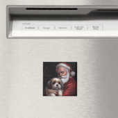 Malti Tzu met Kerstman Feestelijke Kerstmis Magneet (Insitu (Vaatwasser))