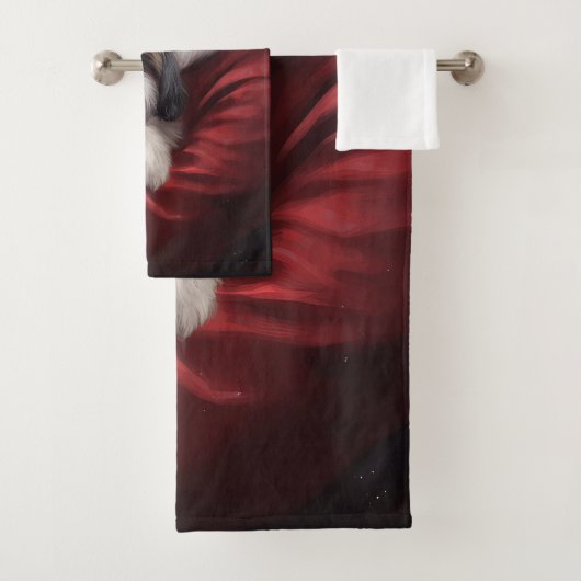 Malti Tzu Met Sinterklaas Feestelijke Kerstmis Bad Handdoek (Insitu)