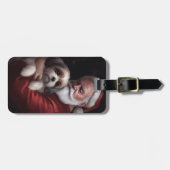 Malti Tzu Met Sinterklaas Feestelijke Kerstmis Bagagelabel (Voorkant horizontaal)
