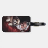 Malti Tzu Met Sinterklaas Feestelijke Kerstmis Bagagelabel (Achterkant horizontaal)