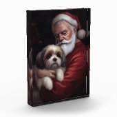 Malti Tzu Met Sinterklaas Feestelijke Kerstmis Fotoblokken (Links)