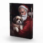 Malti Tzu Met Sinterklaas Feestelijke Kerstmis Fotoblokken (Rechts)