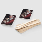 Malti Tzu Met Sinterklaas Feestelijke Kerstmis Handwaaier (Niet-gemonteerd)