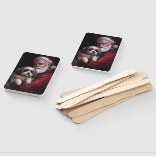 Malti Tzu Met Sinterklaas Feestelijke Kerstmis Handwaaier (Niet-gemonteerd)