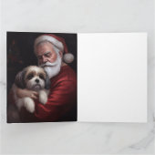 Malti Tzu Met Sinterklaas Feestelijke Kerstmis Kaart (Binnen)