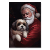 Malti Tzu Met Sinterklaas Feestelijke Kerstmis Kaart (Achterkant)