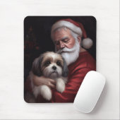 Malti Tzu Met Sinterklaas Feestelijke Kerstmis Muismat (Met muis)