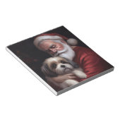 Malti Tzu Met Sinterklaas Feestelijke Kerstmis Notitieblok (Schuin)