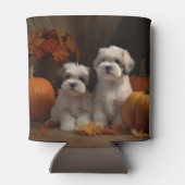 Malti tzu Puppy Herfst Verrukking Pompoen Blikjeskoeler (Achterkant)