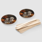 Malti tzu Puppy Herfst Verrukking Pompoen Handwaaier (Niet-gemonteerd)