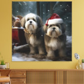 Malti tzu Sneeuw slee Christmas decoratie  (Insitu (Woonkamer))