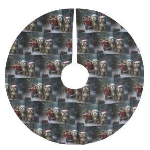 Malti tzu Sneeuw slee Christmas decoratie  Kerstboom Rok