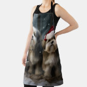 Malti tzu Sneeuwslee Kerstdecoratie Schort (Insitu)