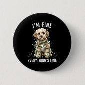 Maltio Christmas I'm Fine Everything Is Fine  Ronde Button 5,7 Cm (Voorkant)