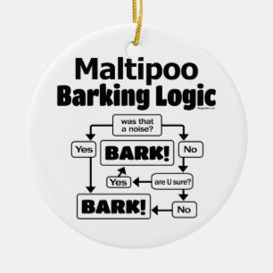 Maltipoo Barking Logic Keramisch Ornament