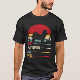 Maltipoo beste vader ooit hond retro Mannen T-shirt