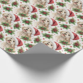 Maltipoo Christmas Wrapping Paper Cadeaupapier (Hoek)