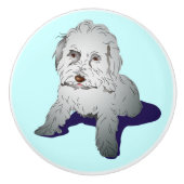 Maltipoo Cute Puppy Keramische Knop (Voorkant)