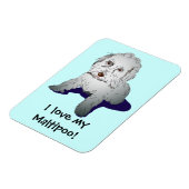 Maltipoo Cute Puppy Magneet (Linkerzijde)