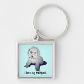 Maltipoo Cute Puppy Sleutelhanger (Voorkant)