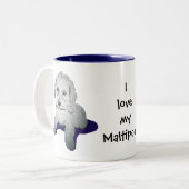 Maltipoo Cute Puppy Tweekleurige Koffiemok (Voorkant links)