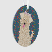 Maltipoo Dog Merry Christmas Custom Ornament (voorkant)