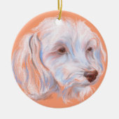 Maltipoo Dog Pastel Art Keramisch Ornament (Voorkant)