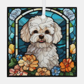 Maltipoo Dog Square Ornament (Achterkant)