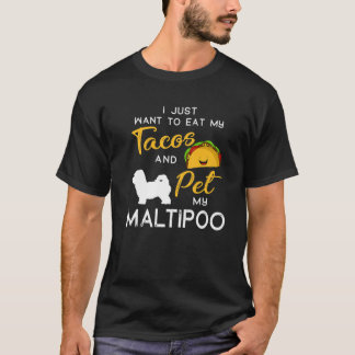 Maltipoo Dog Tacos Lover, eigenaar van kerstdag T-shirt