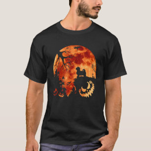 Maltipoo En Maan Halloween Kostuum Pompoen Hond T-shirt