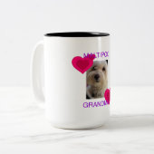 Maltipoo Grandma Tweekleurige Koffiemok (Voorkant links)