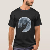 MALTIPOO Halloween Costume Moon Silhouette T-shirt (Voorkant)