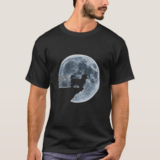 MALTIPOO Halloween Costume Moon Silhouette T-shirt (Voorkant)