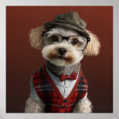 Maltipoo Hipster Dog Poster (Voorkant)