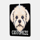 Maltipoo Hond Aangepaste Naam Memorial Kerstmis Metalen Ornament (Voorkant links)