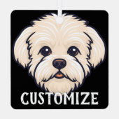 Maltipoo Hond Aangepaste Naam Memorial Kerstmis Metalen Ornament (Achterkant)