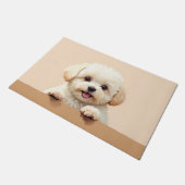 Maltipoo Hond Deurmat Kunst (Schuin)