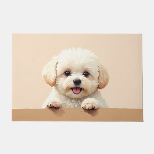 Maltipoo Hond Deurmat Kunst (Voorkant)